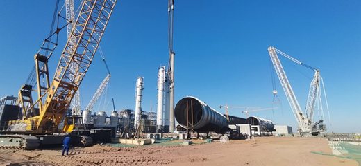 榆林經開區 榆能化學材料乙二醇項目建設進入施工建設“快車道”，防腐保溫工程全面展開